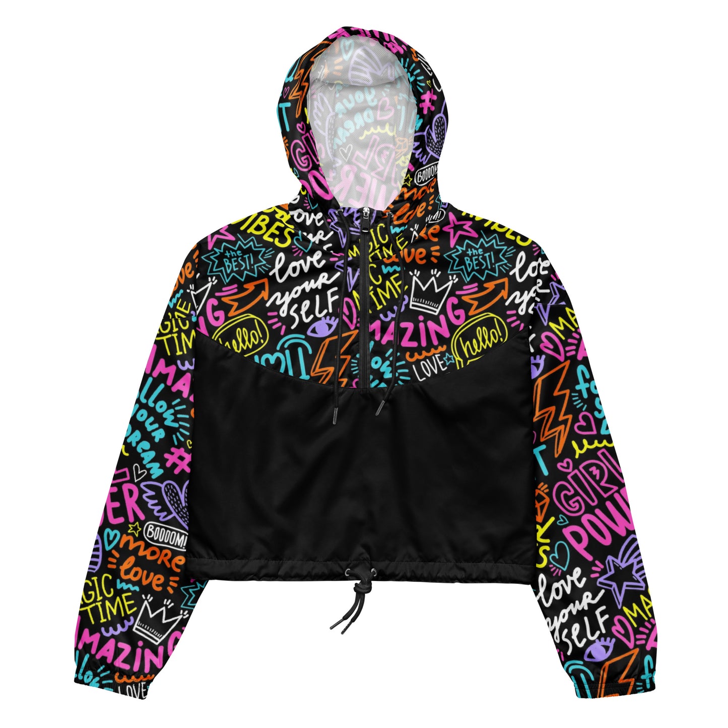 Maadish | Women’s Black cropped windbreaker